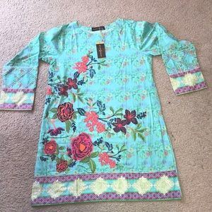 2 pc Bonanza Satrangi embroidered lawn suit